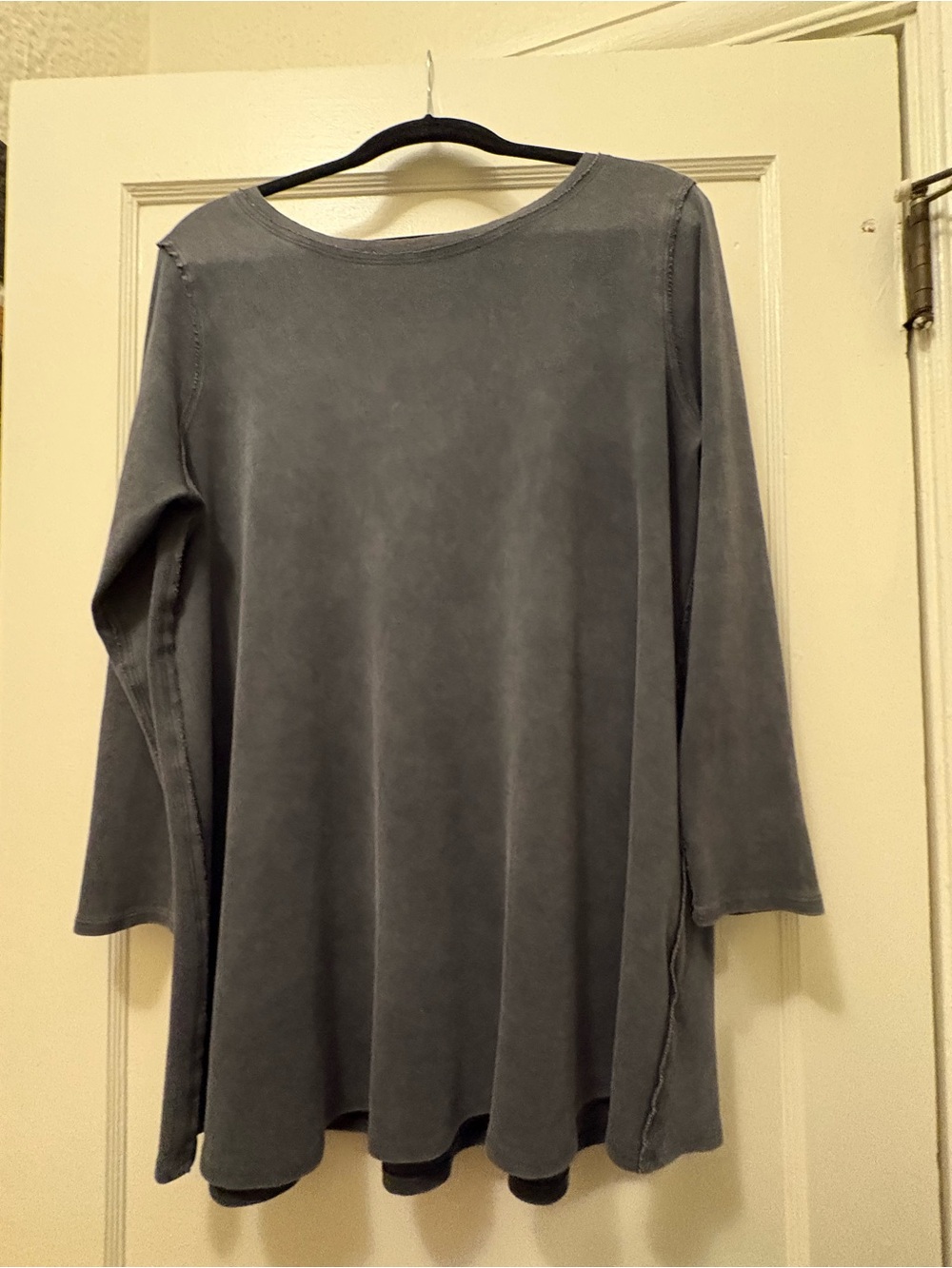 Free People We The Free MelodyTunic. Washed Gray Long-Sleeve Tunic